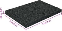 vidaXL Rubber granulaat patio pad Zwart 9 cm