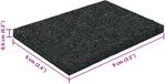 vidaXL Rubber granulaat patio pad Zwart 9 cm