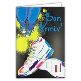 69-8131 Happy Birthday 69-8131 Fluo-kaart sneakers met envelop 12 x 17,5 cm