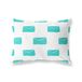 BonaMaison Turkoois-Wit Decoratieve Kussensloop, Kussenhoezen Bank, Decoratieve Kussenhoesjes, Kussensloop; Sofa, Slaapkamer, Kantoor, Auto 45x60 Cm - Ontworpen en vervaardigd in Turkije