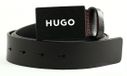 HUGO Leren Riem Gilao W95 Black Zwart