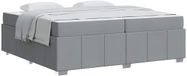 vidaXL Bedframe met matras Lichtgrijs Stof 200 x 200 cm