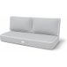 Ensemble Premium Coussins 120x60 Gris Clair - 1 Assise + 2 Dossiers (épais 12cm & Passepoil)