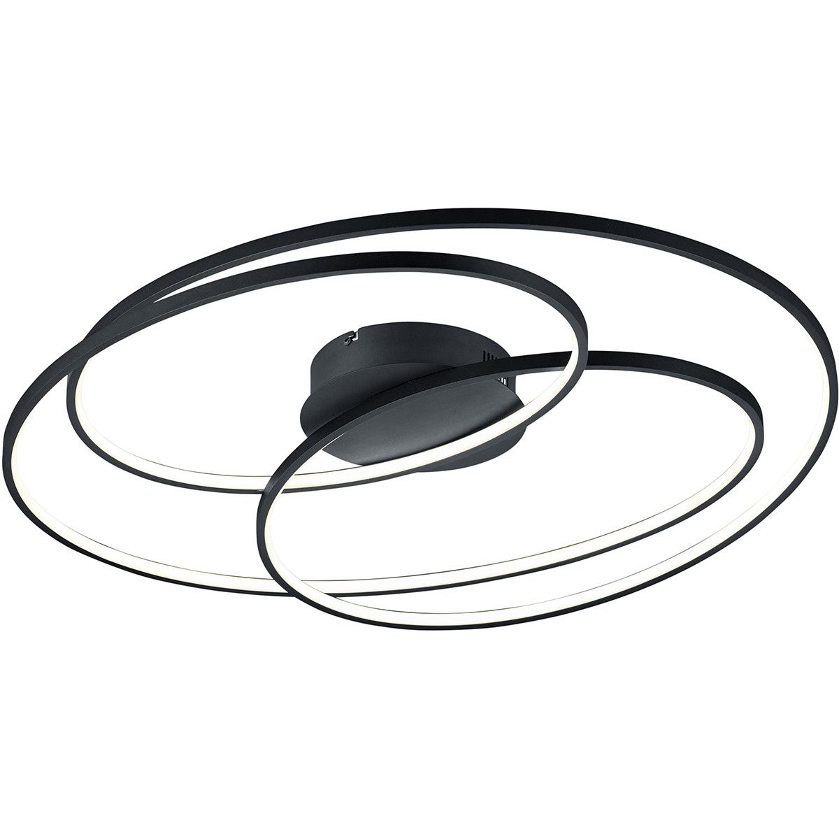 BES LED Trion Gilo Plafondlamp - 50W - Warm Wit - Dimbaar - Rond - Zwart