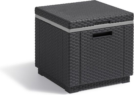 Allibert Ice Cube - Grafiet - 42x42x41cm - Bijzettafel