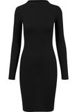 Urban Classics Dames midi-jurk met lange mouwen