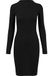 Urban Classics Dames midi-jurk met lange mouwen