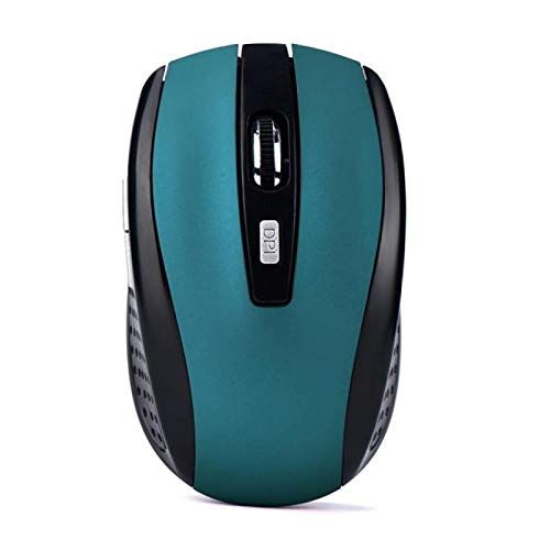 Draadloze gaming muis 2.4 GHZ USB-ontvanger hoge DPI gamer muis, geschikt voor PC laptop desktop Blauw