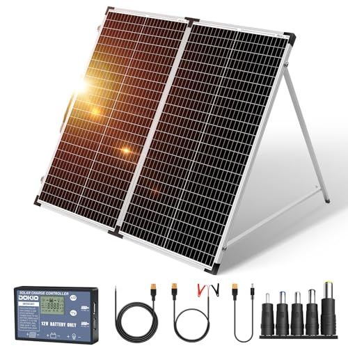 DOKIO 160W 18V draagbaar opvouwbaar zonnepaneel