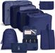 Ibenzoa® Set complète d'organisateurs de voyage – 9 pièces – Bleu foncé