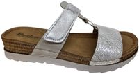 Fischer 556205 804 Slippers Zilver met Print Leer Dames - Zilver - 38