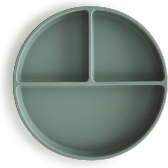 Mushie Siliconen Verdeelbord met Zuignap - Cambridge Blue