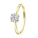 Lucardi Dames Ring gold bezet met zirkonia van Swarovski 6mm