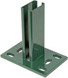 Alberts 686079 paaldrager voor hekpalen für Doppelstabmatten, voor opschroeven, thermisch verzinkt groen, plaat 150 x 100 mm, für Pfosten 60 x 40 mm