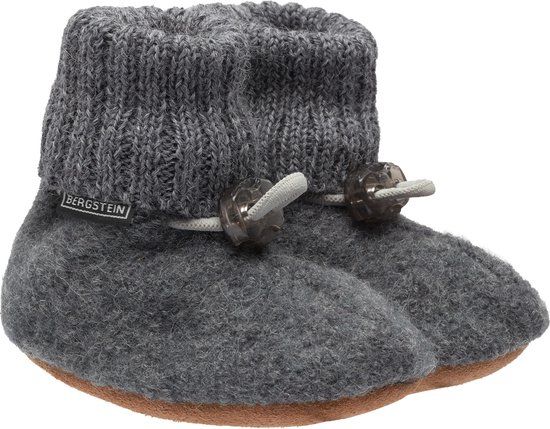 Bergstein Cozy Baby Unisex Sloffen - Grijs