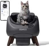 Catlink Ouvert X - Litière autonettoyante Ouverte Automatique Intelligente pour chat avec contrôle APP Capacité 12L - gris