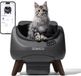 Catlink Ouvert X - Litière autonettoyante Ouverte Automatique Intelligente pour chat avec contrôle APP Capacité 12L - gris