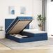 Maison Exclusive - Cadre de lit ottoman avec matelas bleu 160x200cm textile