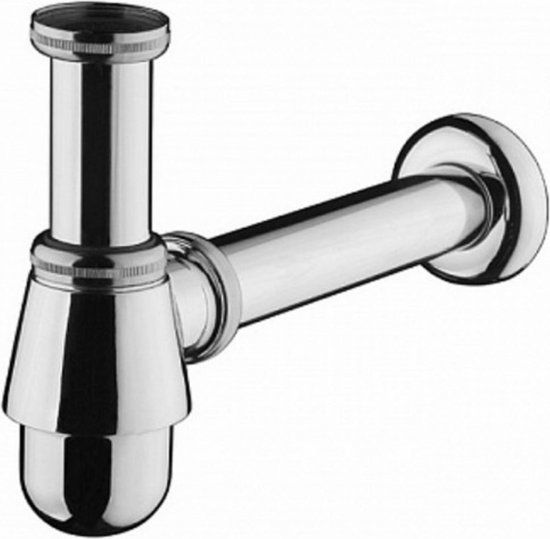 Hansgrohe bekersifon 5/4 met muurbuis met rozet chroom | 52053000