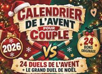 Calendrier de l’Avent pour Couple: Duels face à face: 24 duels de l’Avent + le grand Duel de Noël. Défis de couple et jeux à deux. Un cadeau original pour couple