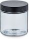 Kela Pot de conservation, 0,8 L, Verre/Acier inoxydable, Gris foncé