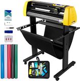 VEVOR Vinylsnijmachine, 870 mm, maximale papiertoevoer, snijplotter, automatische camera, contour, snijden, lcd-scherm, printer met standaard, instelbare kracht en snelheid
