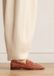 Manfield - Femme - Mocassins en daim orange avec clous - Taille 37