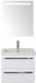 BES LED Seville Badmeubelset 60 cm - Wit Hoogglans - Keramische Wastafel Wit Djazz met Sence Spiegel