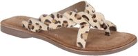Lazamani Avi Dames Teenslippers Leopard Beige Maat 36