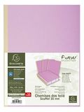 Exacompta - ref. 770008E - Set van 25 stevige dossiermappen met expansievevouw en linnen rug Forever® 320 g/m² - 30 mm rug - Blauer Engel gecertificeerd - Afmetingen: 24 x 32 cm voor A4 documenten - kleur lila