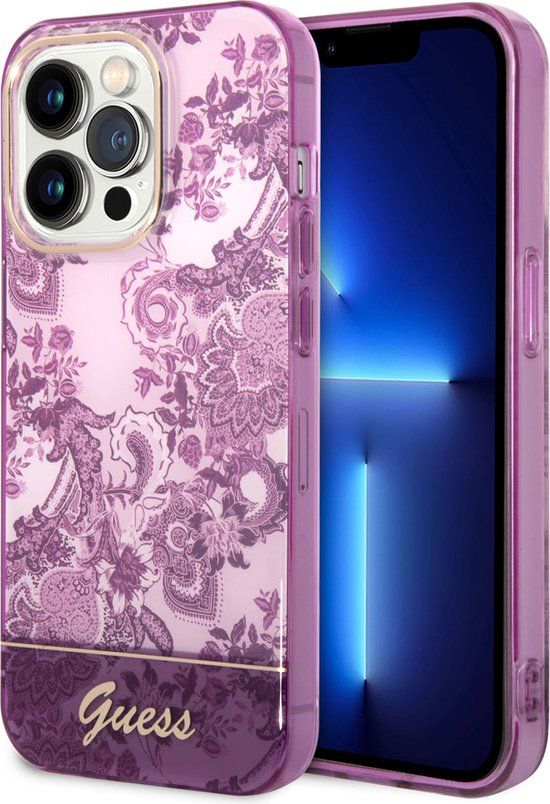 Guess Toile de Jouy Back Case - Apple iPhone 14 Pro Max - Fuchsia