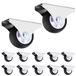 QWORK® set van 12 meubelvaste wielen - TPE-wiel diameter 38 mm - draagvermogen 45 kg - voor woonruimtes en kleinmeubilair
