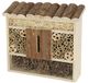 Kerbl Insectenwerend huis (afmetingen 29 x 8 x 28 cm, van natuurlijk hout, nest-/overwinteringshulp voor insecten, kamers met verschillende materialen, holle takken, houtspaanders enz.) 82987