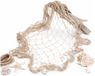 Merkloos Decoratie visnet - 120 x 250 cm - Maritieme decoratie - naturel kleur
