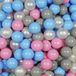 Speelballen diameter 7 cm 500 stuks parelmoer gris bleu clair rose poudré