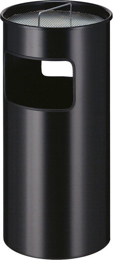 Vepa Bins Ronde as-papierbak - 50 liter - zwart - metaal