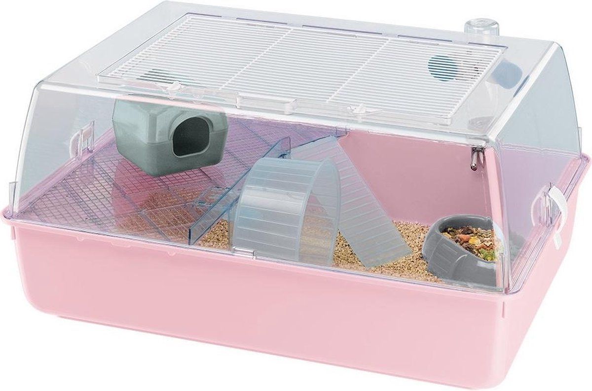 Ferplast Hamsterkooi Mini Duna - 55 x 39 cm - Roze