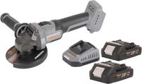 Procraft Industrial AG125Abb accu haakse slijper 20 V 125 mm borstelloos + 2x accu 2,0 Ah + oplader