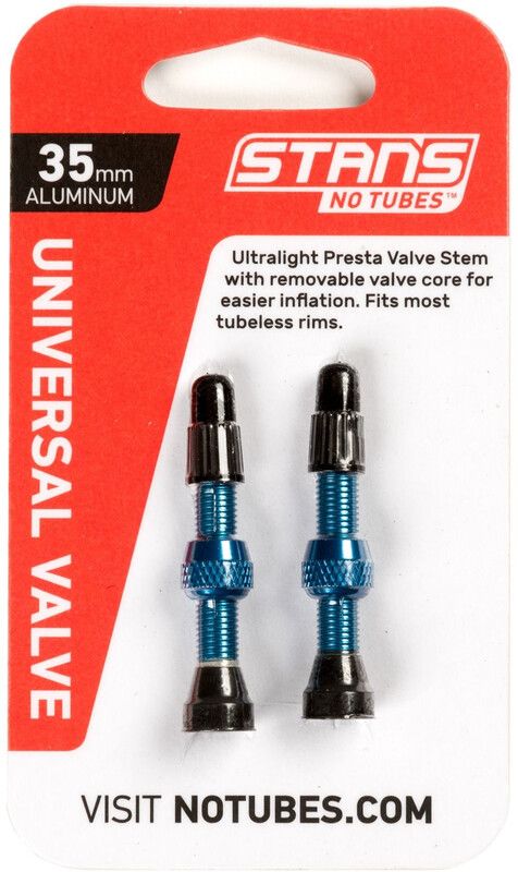 No tubes Unisex – Universele tubeless ventiel, blauw, 35 mm
