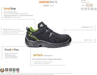 Base Protection Harlem Veiligheidsschoenen S1P SRC Zwart Maat 40