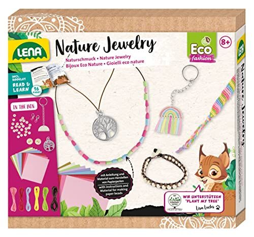 Lena 42834 Eco knutselset - Natuursieraden - Knutselset voor kinderen vanaf 8 jaar