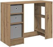 vidaXL Bureau Artisan Eiken 100 x 40 x 75 cm Bewerkt hout