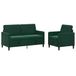 vidaXL Sofa Set Met Opslag 2 st Donkergroen Polyester