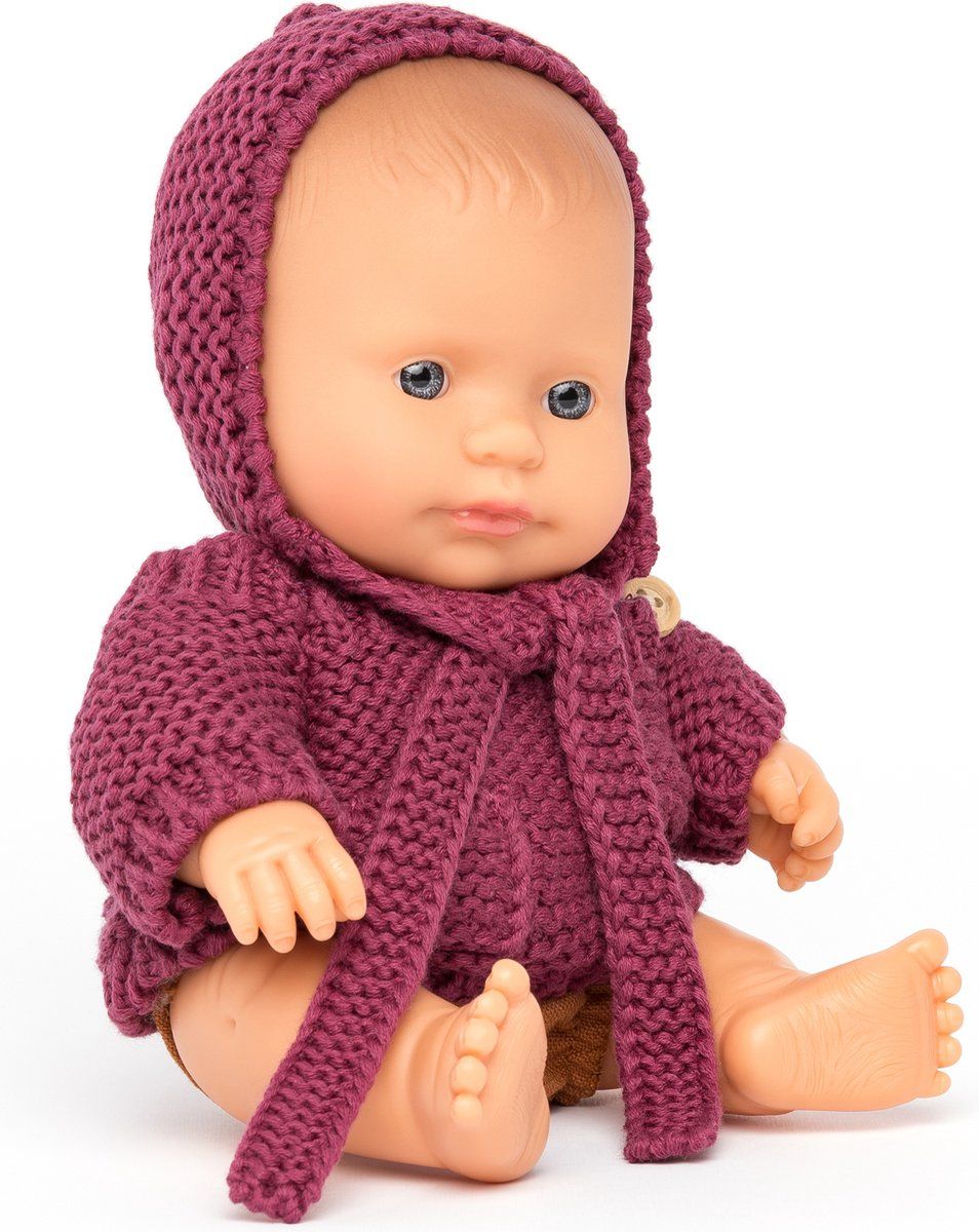 Miniland ML Poppen: BABYPOP EUROPESE JONGEN AANGEKLEED 21cm