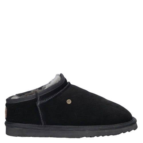 Warmbat Australia suède pantoffels zwart