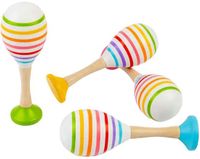 BigJigs Houten Maraca Speelgoed Set - Kleurrijk Muziekinstrument