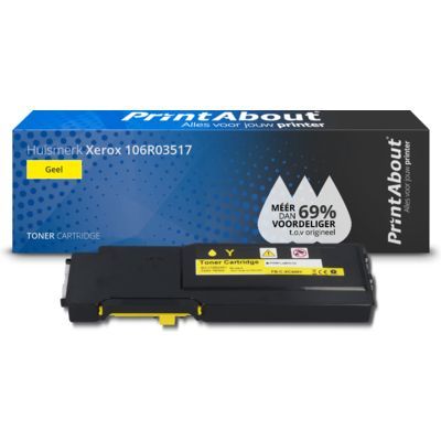PrintAbout Huismerk Xerox 106R03517 Toner Geel - Compatibel