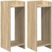vidaXL Plantenstandaard 2 stuks Sonoma Eiken 30 x 30 x 80 cm Bewerkt Hout