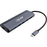 InLine 33278B interface hub USB Type-C 1000 Mbit/s Grijs