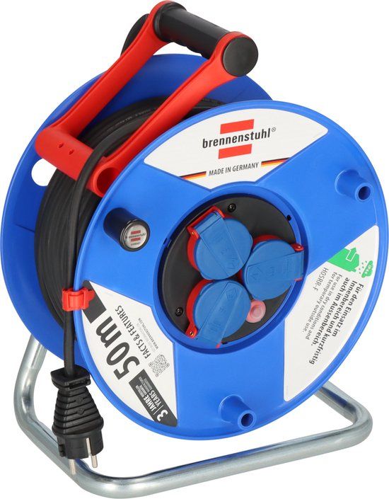 Brennenstuhl Garant IP44 Kabelhaspel - 50m - Blauw